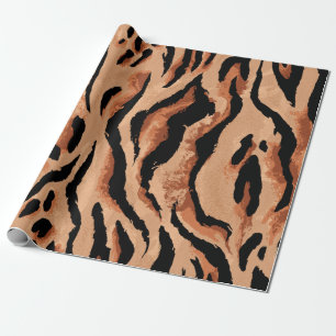 seamless tiger, leopard skin pattern wrapping paper