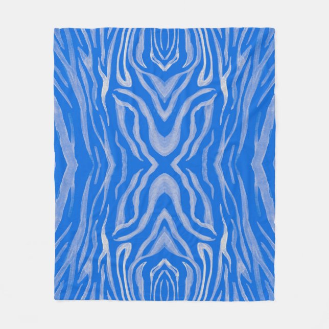 Seamless tiger skin pattern fleece blanket (Front)