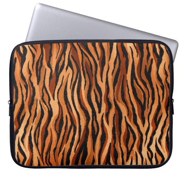 seamless tiger skin pattern. hand drawn laptop sleeve (Front)