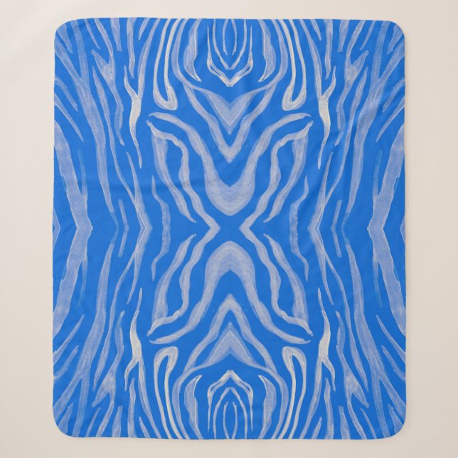 Seamless tiger skin pattern sherpa blanket (Front)