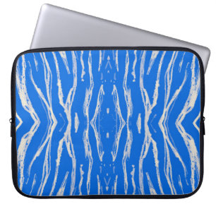 Seamless Tiger Skin. Watercolor Jungle Repeat. Blu Laptop Sleeve