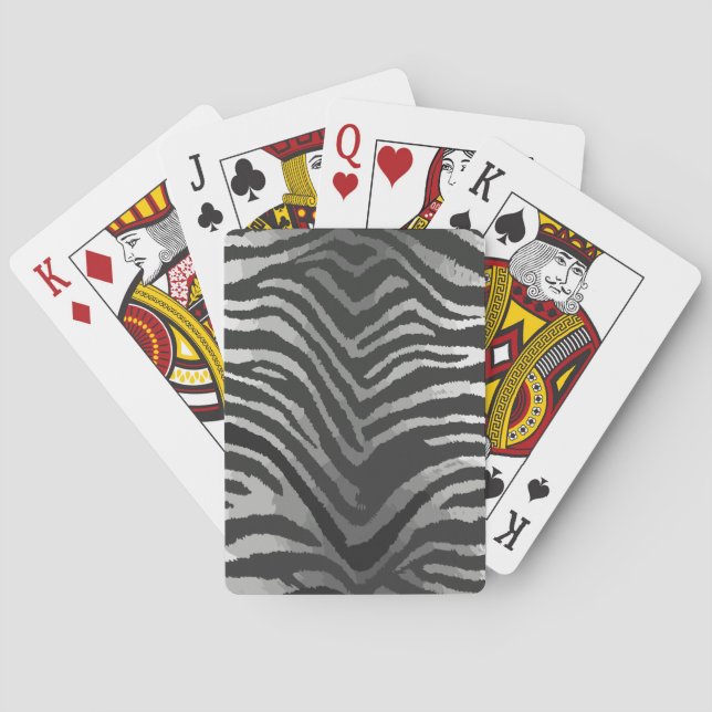 Seamless tiger stripe pattern playing cards (Back)