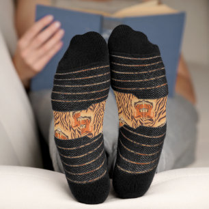 Seamless tiger stripe pattern socks