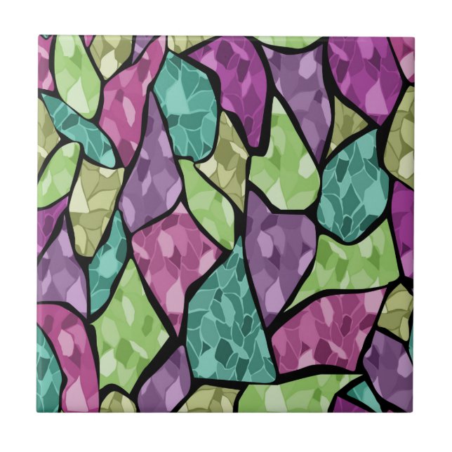 Seamless tile mosaic kaleidoscope abstract modern (Front)