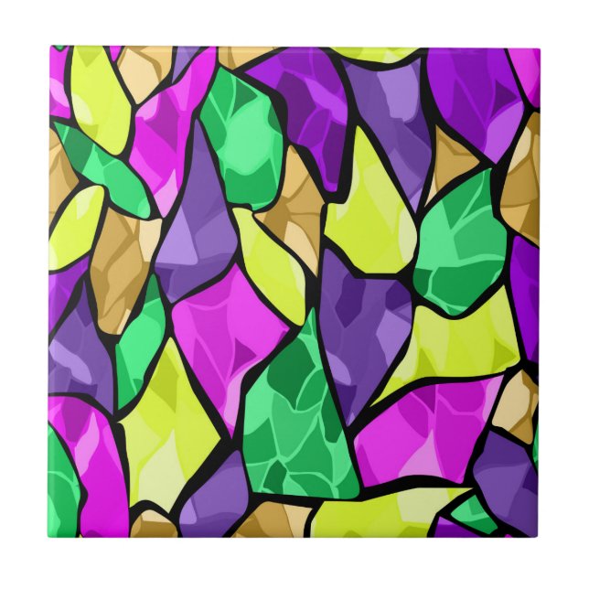 Seamless tile mosaic kaleidoscope abstract modern (Front)