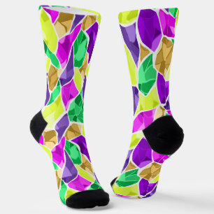 Seamless tile mosaic kaleidoscope abstract modern socks