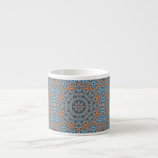 Seamless tile ornamental abstract pattern tile mos espresso cup (Front)