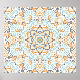 Seamless tile pattern: decorative, versatile desig poster
