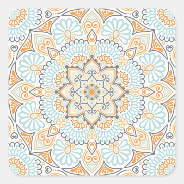 Seamless tile pattern: decorative, versatile desig square sticker (Front)