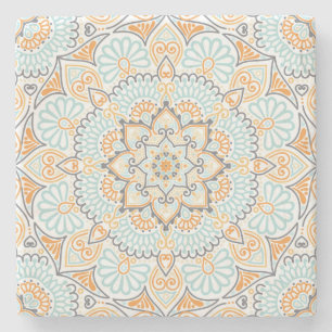 Seamless tile pattern: decorative, versatile desig stone coaster