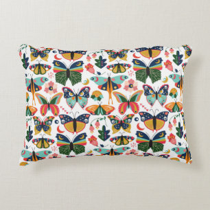 Seamless, Tileable Wallpaper Pattern with Boho Sty Decorative Cushion