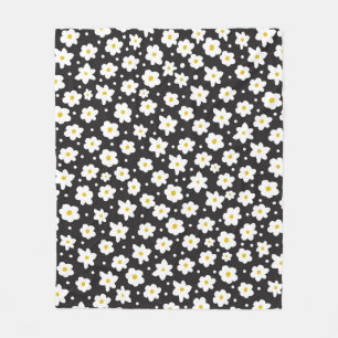 Seamless tiny daisy vintage pattern background fleece blanket