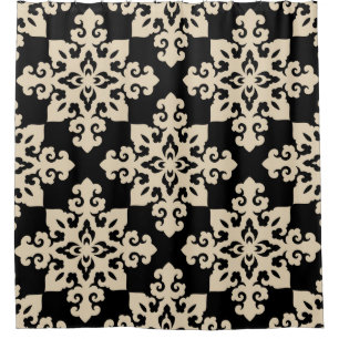 Seamless traditional asian ornamental motive, japa shower curtain