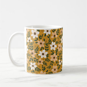 seamless traditional flower pattern on muster coffee mug