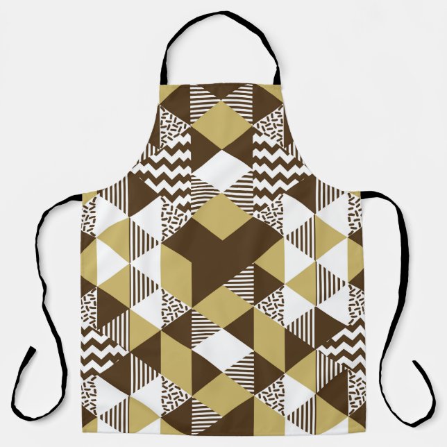 Seamless triangle: geometric gold fashion. apron (Front)