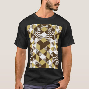 Seamless triangle: geometric gold fashion. T-Shirt