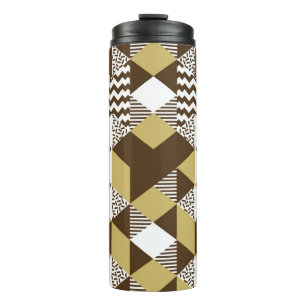 Seamless triangle: geometric gold fashion. thermal tumbler