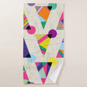 seamless triangle pattern background, hipster retr bath towel