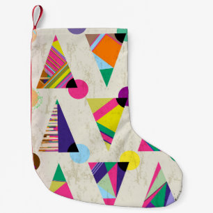 seamless triangle pattern background, hipster retr small christmas stocking