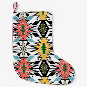 Seamless tribal african ornamental pattern backgro small christmas stocking