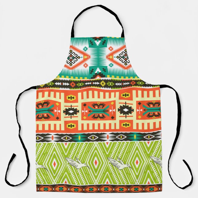 Seamless tribal pattern with geometric elements an apron (Front)