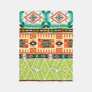 Seamless tribal pattern with geometric elements an fleece blanket