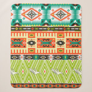 Seamless tribal pattern with geometric elements an sherpa blanket