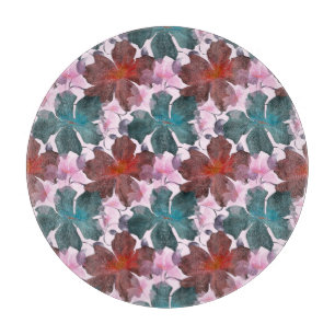 Seamless tropical floral pattern cutting board