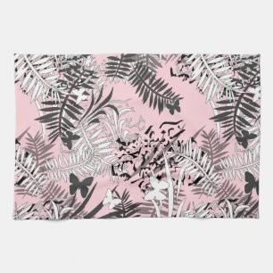 Seamless tropical jungle palm tropic leaves butter tea towel