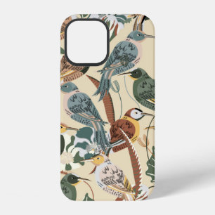Seamless tropical pattern. Print with exotic birds iPhone 12 Case