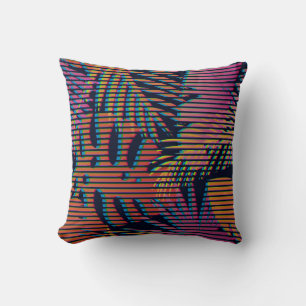 Seamless tropical pattern with tropical plants. Ha Cushion