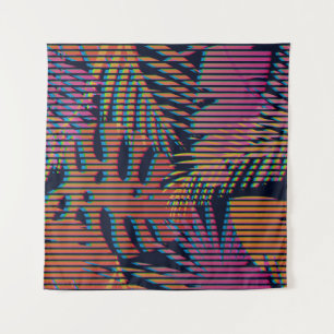 Seamless tropical pattern with tropical plants. Ha Tapestry