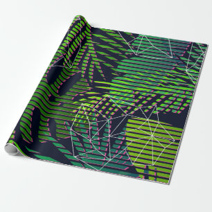 Seamless tropical pattern with tropical plants. Ha Wrapping Paper