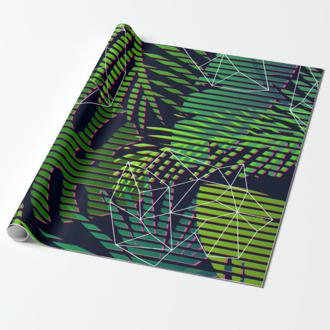 Seamless tropical pattern with tropical plants. Ha Wrapping Paper (Unrolled)