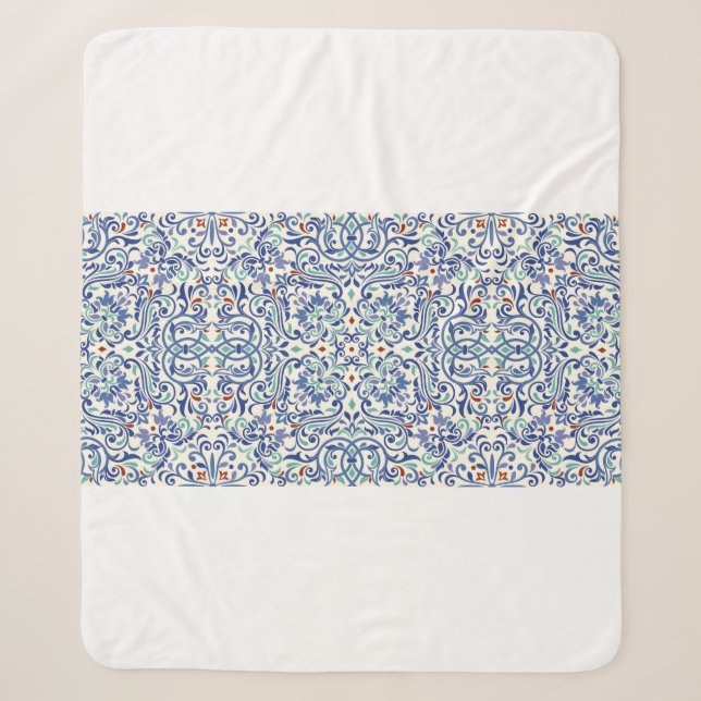 Seamless turkish colorful pattern. Endless pattern Sherpa Blanket (Front)