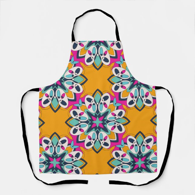 Seamless Turkish Colourful Cute    Apron (Front)