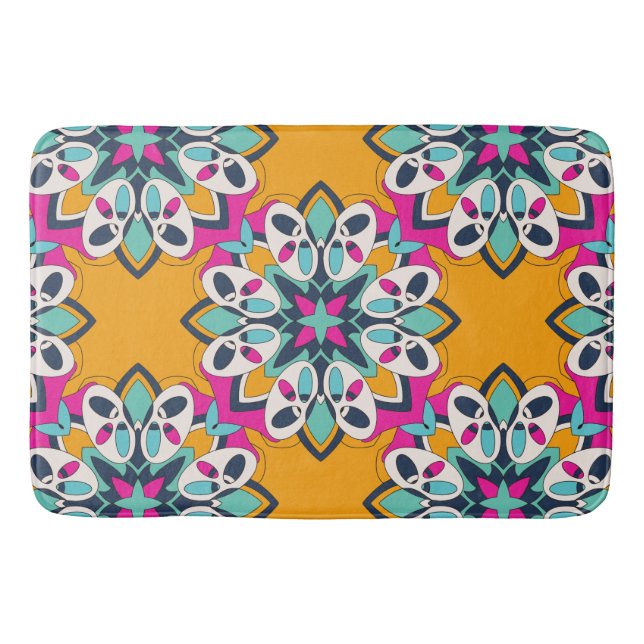 Seamless Turkish Colourful Cute   Bath Mat (Front)
