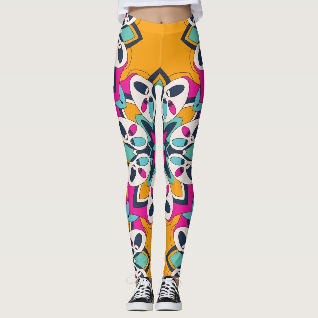 Seamless Turkish Colourful Cute Leggings (Front)