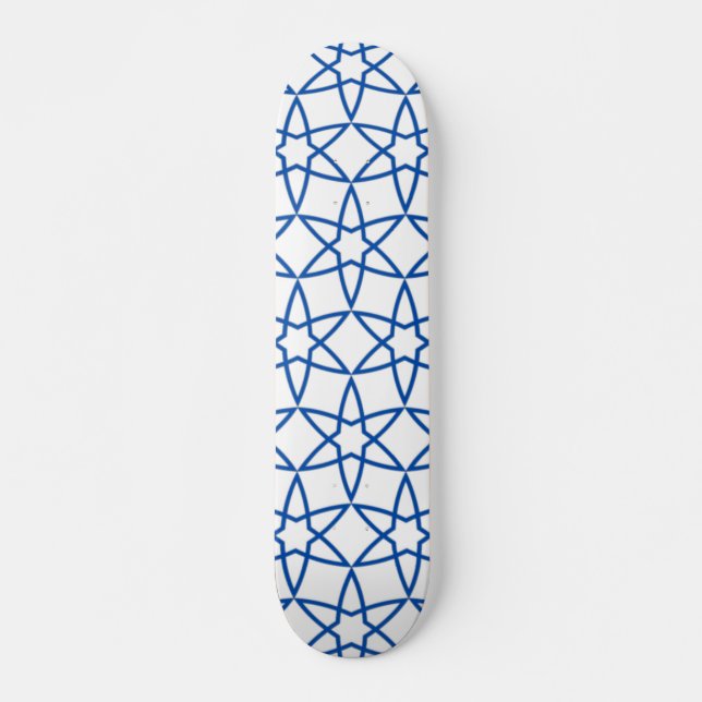 Seamless Turkish Colourful Design Arabic Cute  Skateboard (Front)
