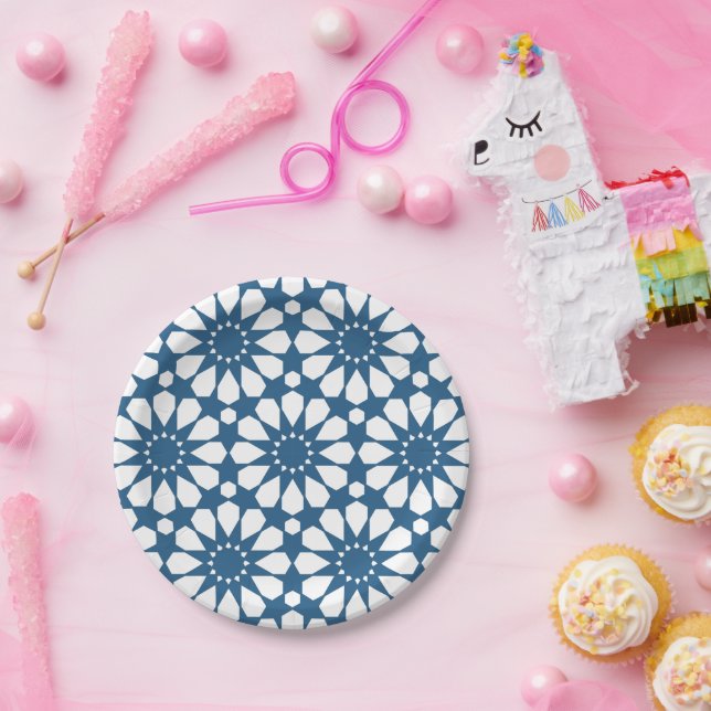 Seamless Turkish Colourful Design Cute  Paper Plate (Party)
