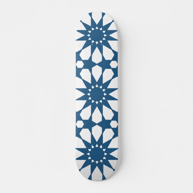 Seamless Turkish Colourful Design Cute   Skateboard (Front)