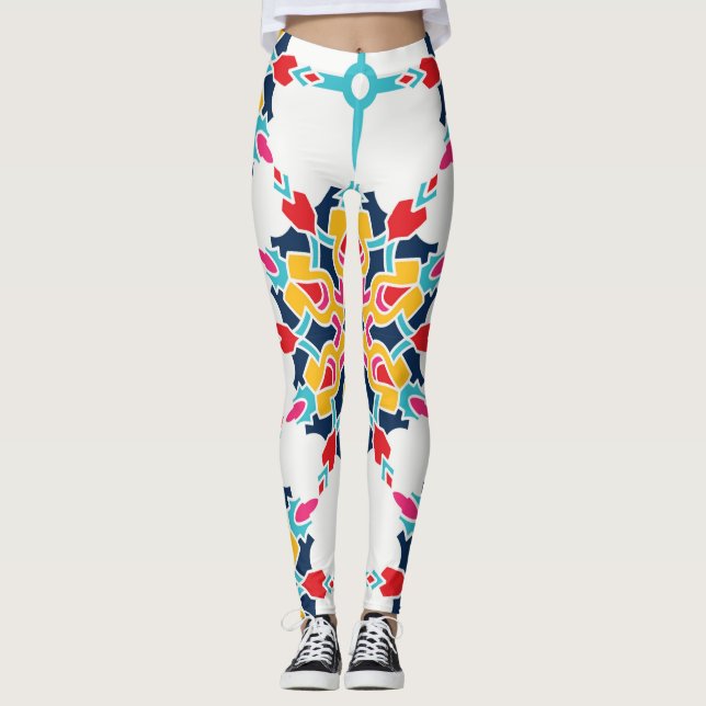 Seamless Turkish Colourful Design    Leggings (Front)