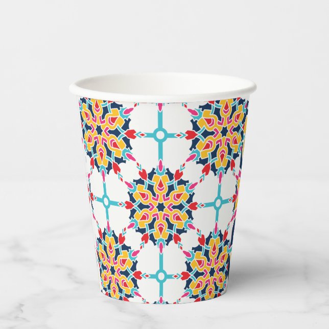 Seamless Turkish Colourful Design   Paper Cups (Front)