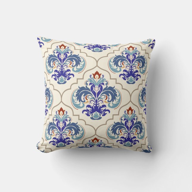 Seamless turkish colourful pattern. cushion (Front)