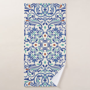 Seamless turkish colourful pattern. Endless patter Bath Towel