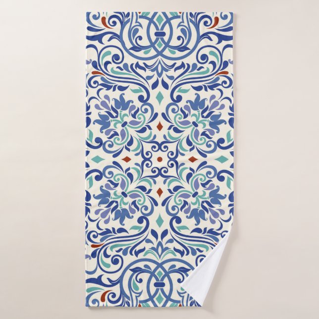 Seamless turkish colourful pattern. Endless patter Bath Towel (Bath Towel)