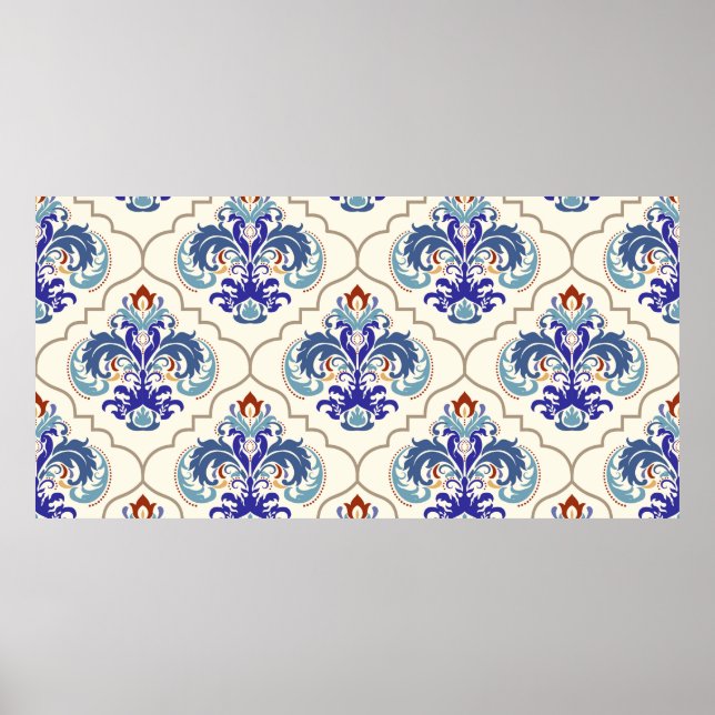 Seamless turkish colourful pattern. poster (Front)