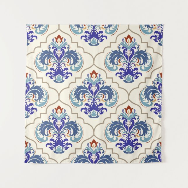 Seamless turkish colourful pattern. tapestry (Front)