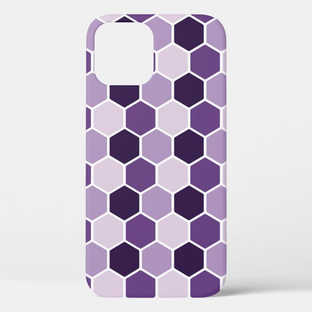 Seamless ultraviolet hexagon pattern. Honeycomb co Case-Mate iPhone Case (Back)
