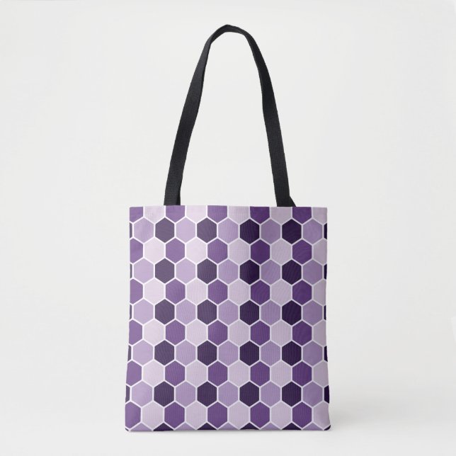 Seamless ultraviolet hexagon pattern. Honeycomb co Tote Bag (Front)